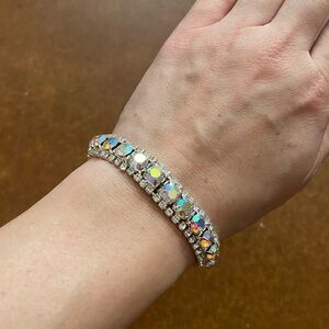 Elegant Silver Crystal Bracelet